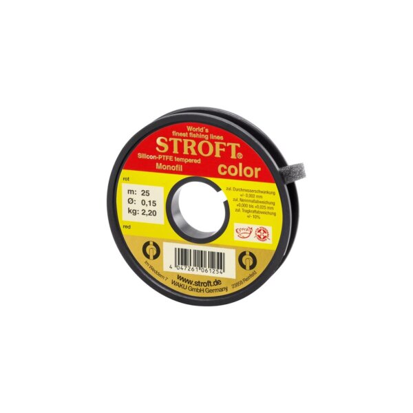 Stroft Color Spule 25m Rot-0,15 mm